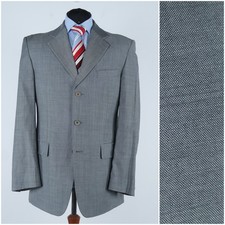 Mens Vintage YVES SAINT LAURENT Blazer 42L US Grey YSL Wool Sport Coat Jacket
