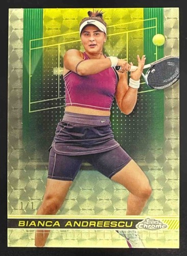 2024 Topps Chrome Bianca Andreescu Refractor Superfractor #1/1