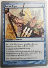 Loose Lips MTG 2004 Blue Enchant Creature Card Magic the Gathering