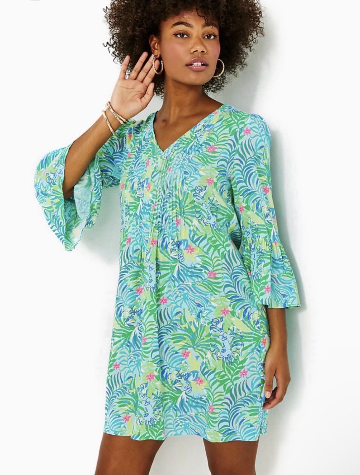 Lilly Pulitzer Danika Sz 4 Tunic Dress Floral Beachy