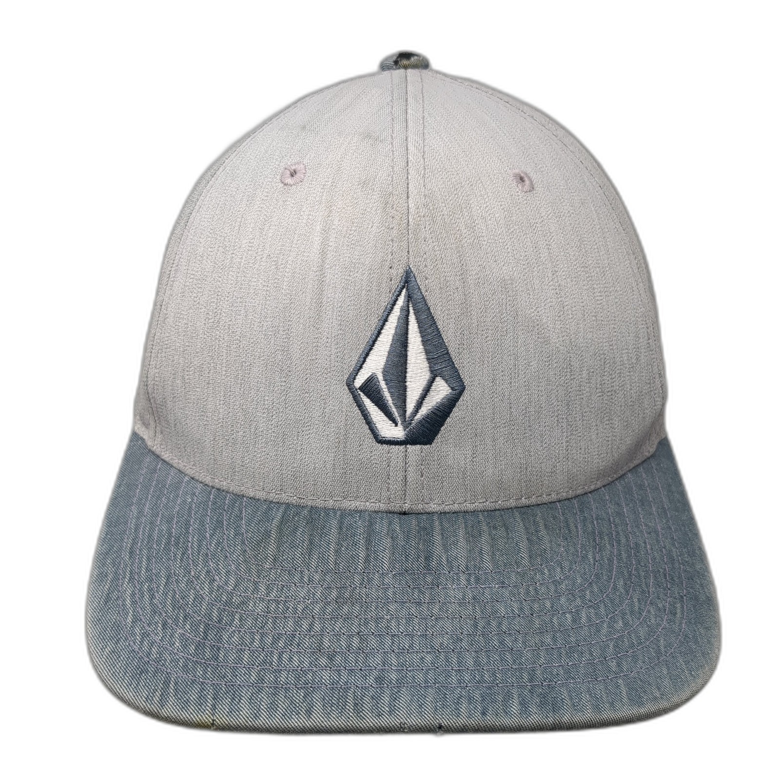 Volcom Stone Logo Fitted Hat Gray Medium Embroide… - image 1