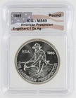 1985 Engelhard American Prospector Silver Eagle ICG MS69 S$1 Silver Round
