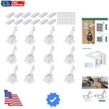 12 Pack Cabinet Locks Child Safety Latches - Baby Proofing Cabinets Drawer Lo...