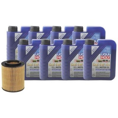 8L Liqui Moly Leichtlauf High Tech 5W-40 Mahle Engine Oil Change Kit for E53 X5