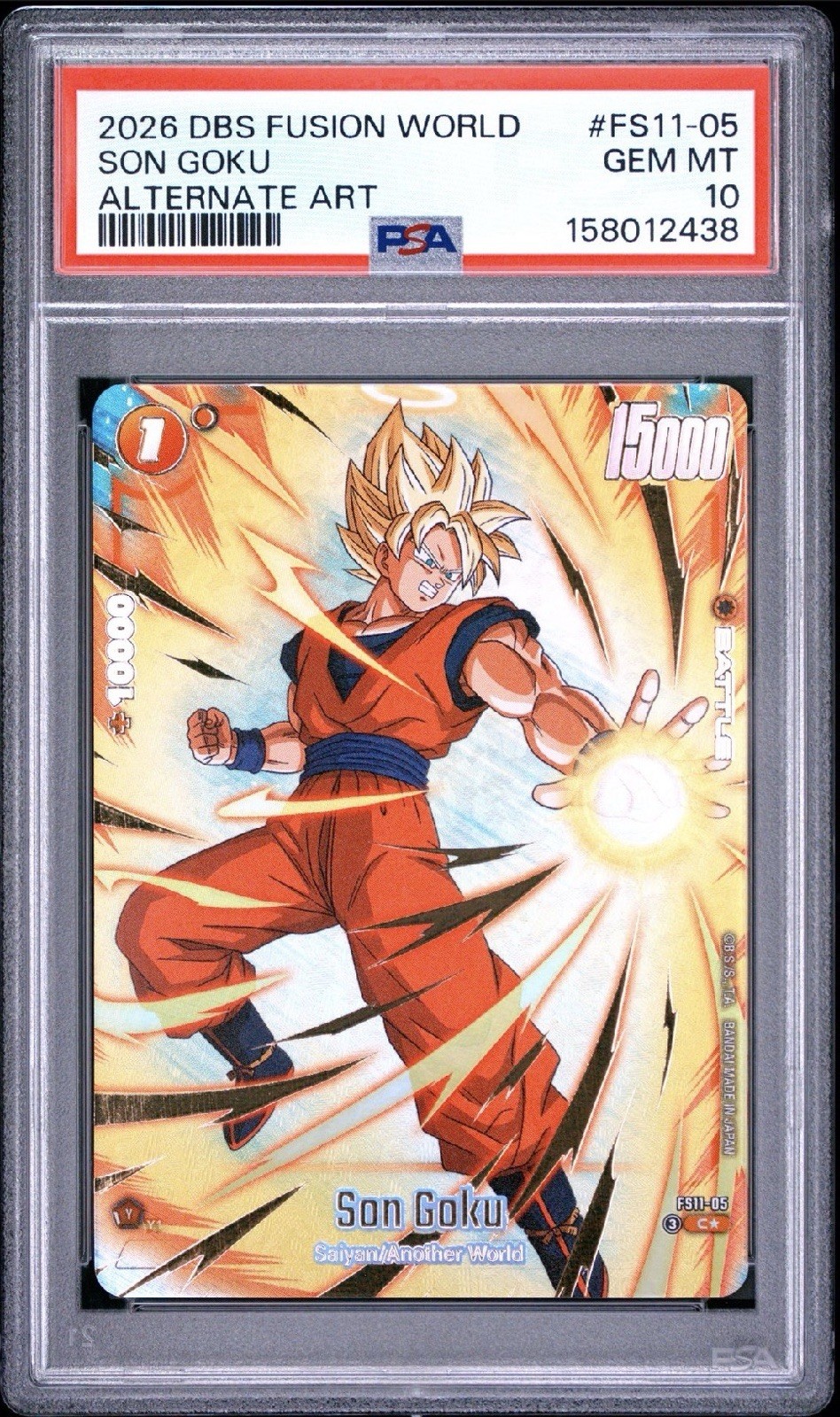 Dragon Ball Super FUSION WORLD Son Goku Leader FS11-05 ALT ART PSA 10 GEM MINT