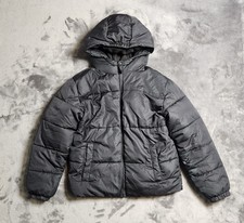 Swiss Tech Kids Puffer Jacket Black Fleece Lined Hooded Winter Coat Boy SZ 10/12