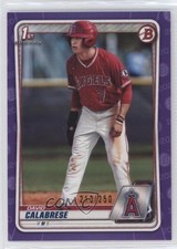 2020 Bowman Draft Purple Border 210/250 David Calabrese #BD-103 zi1