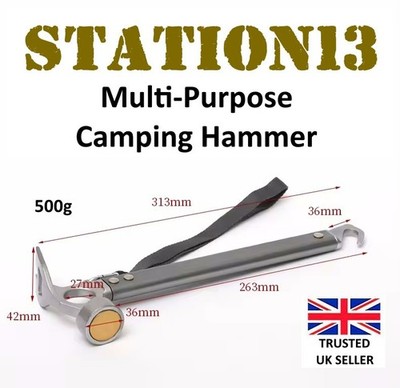 Camping Holzhammer - Zeltheringabzieher - Mehrzweck. Just 500g - STATION13