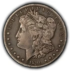 1890-CC $1 Morgan Silver Dollar - Authentic Key Date Carson City - VF - B5870