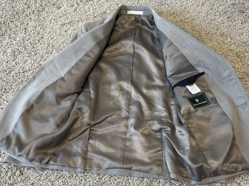 Blazer B By Brooks Brothers Niños Mezcla Poliéster Gris Formal Boda 10R Foto 3 de 4