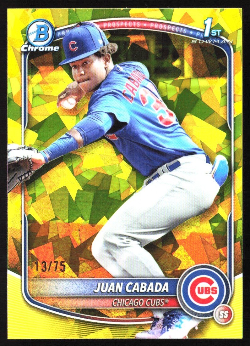 2025 Bowman Chrome Sapphire Yellow Refractor 13/75 Juan Cabada #BCP-207 GS1