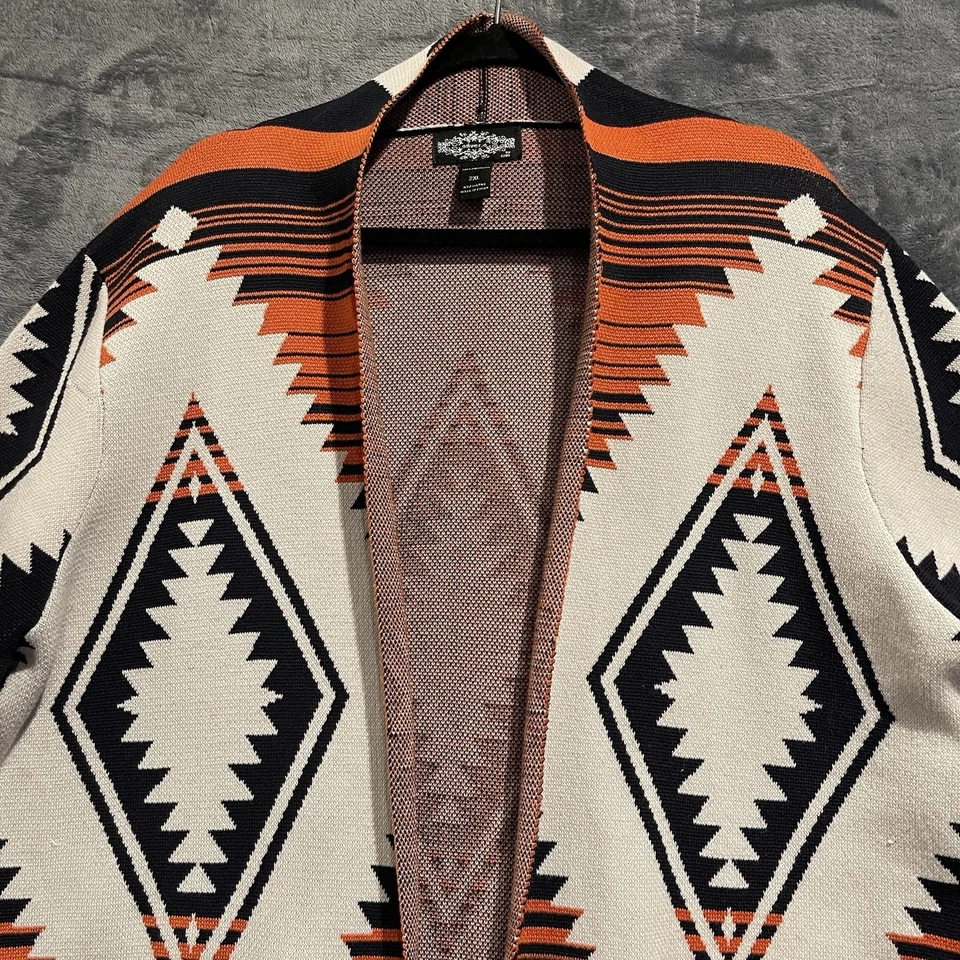 Cárdigan abierto Anthropologie para mujer 2XL Oliver O Aztec Southwestern cuello chal Foto 3 de 4