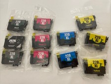 Lot of 11 220XL INK color cartridges Yellow M...