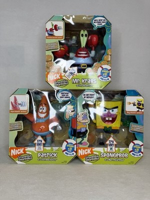 2005 Fisher-Price Mattel SpongeBob SquarePants Talking Figurines NIB Lot Of 3
