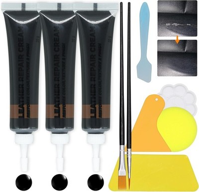 Leder Reparatur Set Schwarz 60g, Flüssigleder, Kunstleder Reparaturset