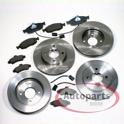 Bremsscheiben Ø 278 mm + Ø 253 mm + Bremsbeläge vorne hinten für Ford Cougar