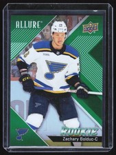 2024-25 Upper Deck Allure Green Rainbow Zachary Bolduc Rookie 28/99 St. Louis