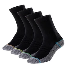  Copper Infused Crew Socks Business Athletic Moisture 10-14 Multicolor-4 Pairs