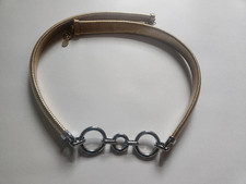 Zara stretchy 2-tone metallic waist belt, S, lobster claw closure