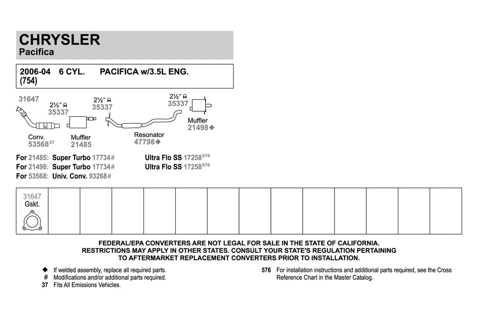 For Chrysler Pacifica 04-06 Walker Aluminized Steel Round Resonator Assembly - Image 2 of 2
