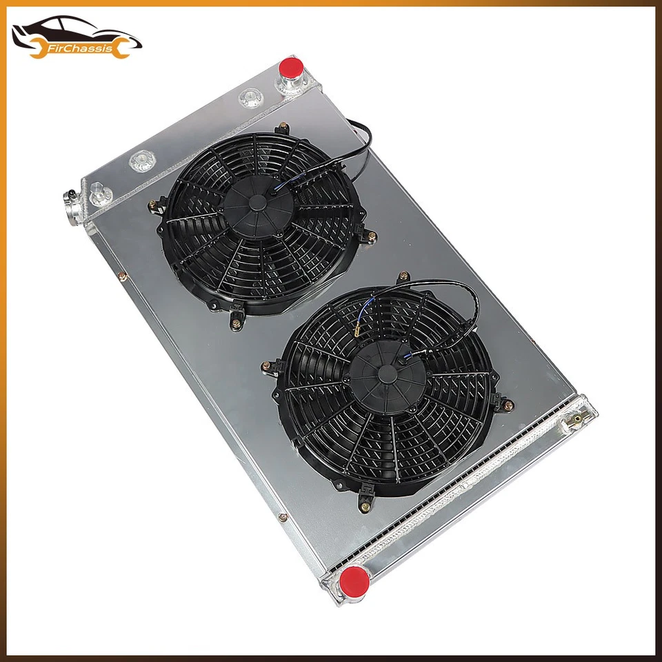 3 Row Aluminum Radiator+Shroud Fan CC162 For Chevrolet Caprice 5.0L 1980-1986 - Image 3 of 4