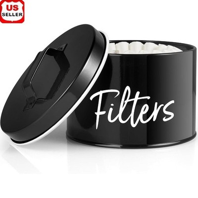 Coffee Filter Holder W/ Lid Storage Organizer Kitchen Accessories Tea Bag Holder