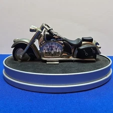 VINTAGE RELIC MOTORCYCLE DESK CLOCK Untested. Needs Battery?