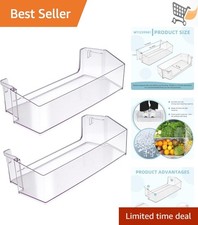 2-Pack Refrigerator Door Shelf Bin Right Compatible with Whirlpool Easy Install