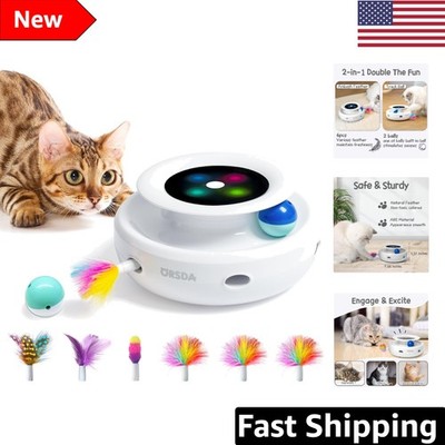 2-in-1 Interactive Cat Toy with Timer - Safe Play for Adventurous Indoor Cats