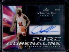 2025 Leaf In the Game Used Dennis Rodman Pure Adrenaline Auto Glitter Holo #/10