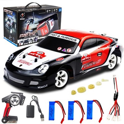 WLtoys K969 RC Car, Upgraded 500mah Battery x 3 1/28 Scale 4WD 30KM/H High Speed