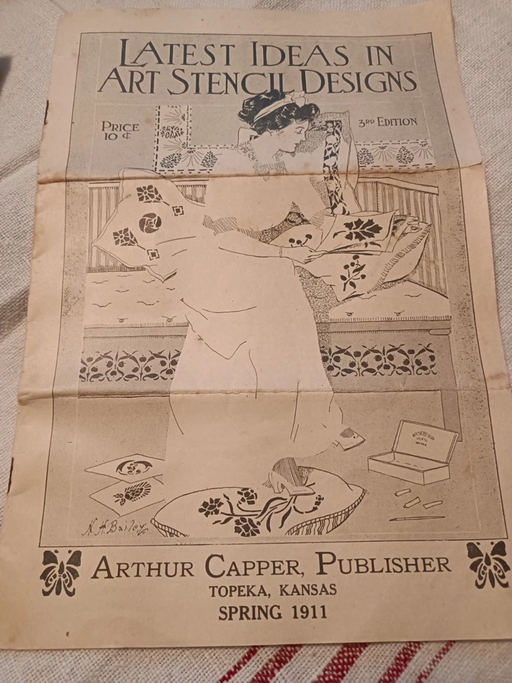Embroidery Pattern Galvanic Soap + Art Stencil Designs Spring 1911 Capper Publ!! - Image 2 of 4