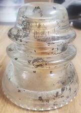 Hemingray 42 Glass Insulator Clear Made in USA Antique Vintage 34-52