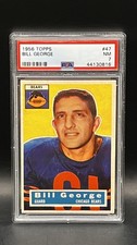 Bill George 1956 Topps #47 RC PSA 7 HOF Rookie Chicago Bears NFL Football Card!. rookie card picture