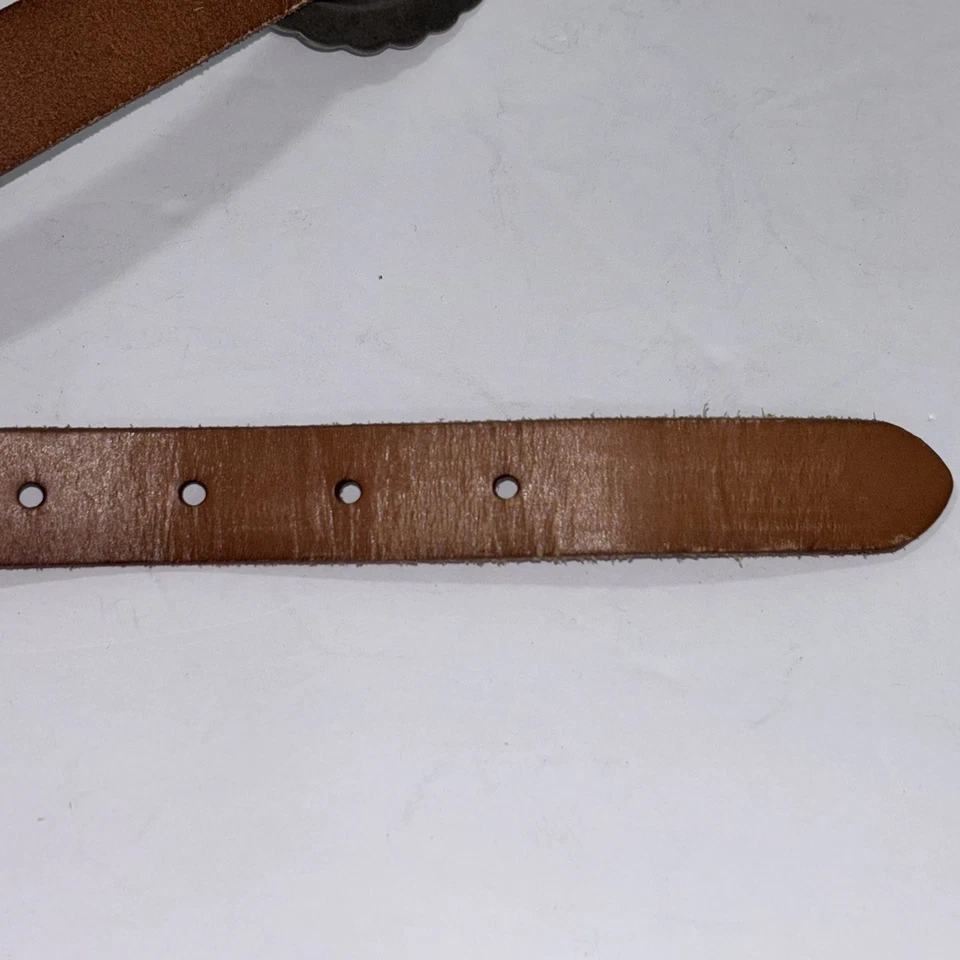 Cinturón Concho AMERICAN LIVING Talla Mediana Cuero Marrón Western Vintage Americana Foto 4 de 4