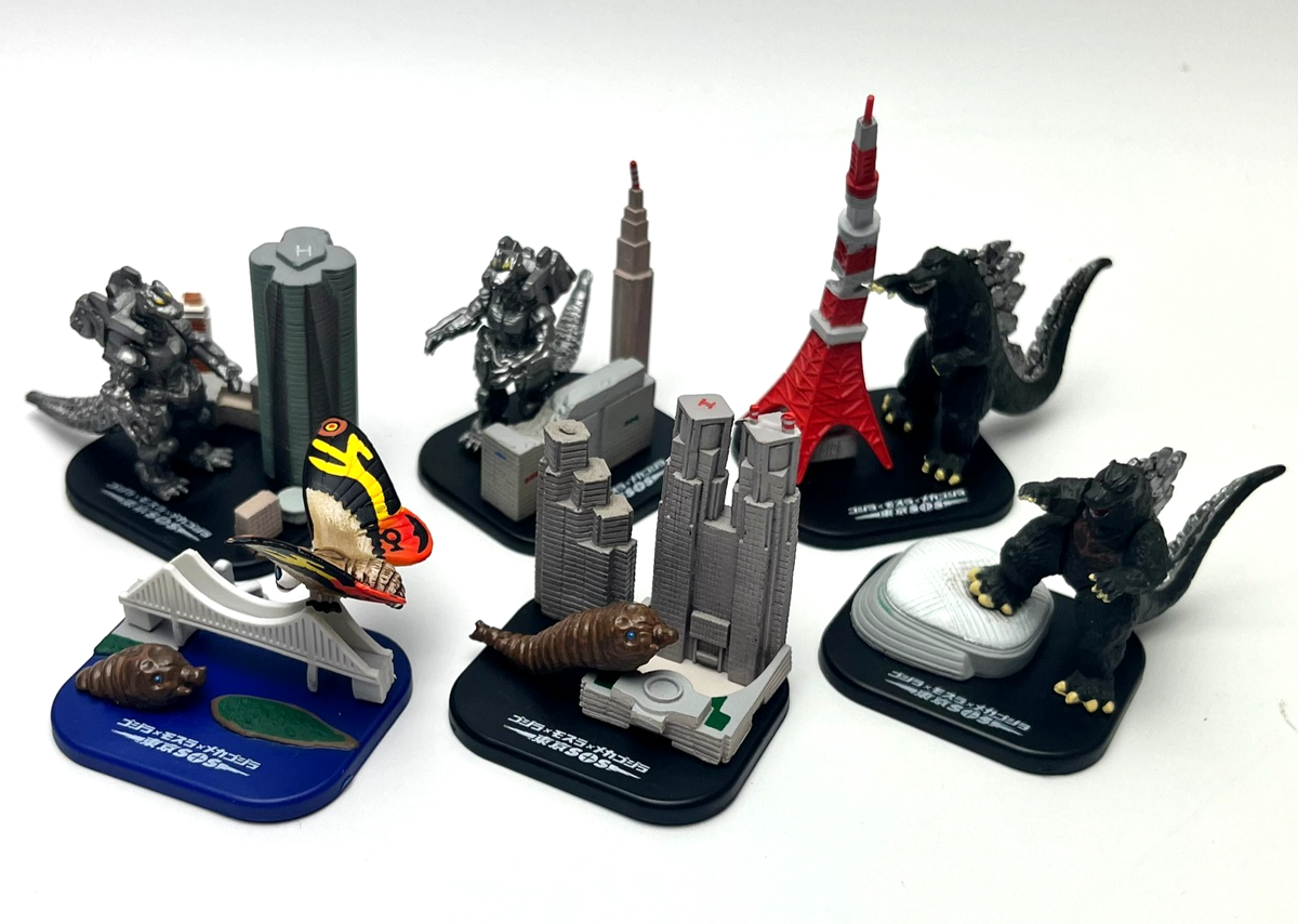 Full Set of 6 Godzilla vs. Mothra vs. Mechagodzilla Tokyo SOS