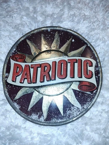RARE 1910 Patriotic Fire Insurance Company Tin Mark Sign - Vintage Antique Metal