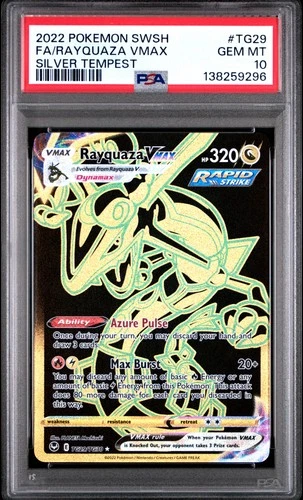New Listing2022 Pokemon Sword & Shield Silver Tempest #TG29 Fa/Rayquaza Vmax PSA 10