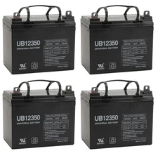UPG 12V 35Ah U1 AGM Solar Battery Also Replaces 33Ah, 34Ah, 36Ah - 4 Pack