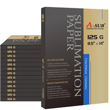 1100 Sheets Bulk A-SUB Sublimation Paper 8.5x14 125g Inkjet Print Heat Transfer