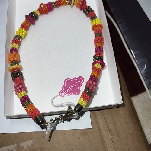BAJALIA Glass, Iron and Bone Necklace Made In India - Picture 6 of 6
