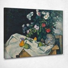 Natura Morta Con Fiori E Frutta Paul Cézanne, pcz96 quadro stampato su tela