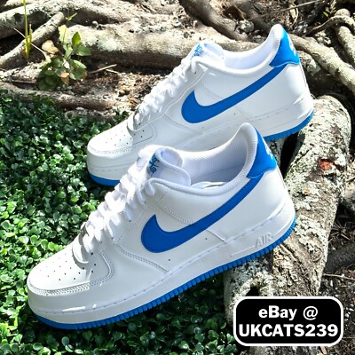 nike air force 1 mens white and blue