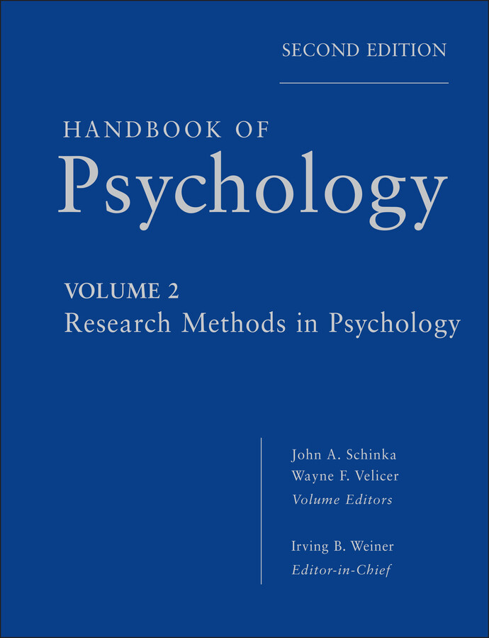 Handbook of Psychology – Research Methods in Psychology V2 2e Weiner Hardback