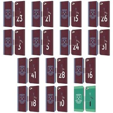 WEST HAM UNITED FC 2020/21 PLAYERS HOME KIT LEATHER BOOK CASE FOR iPOD TOUCH