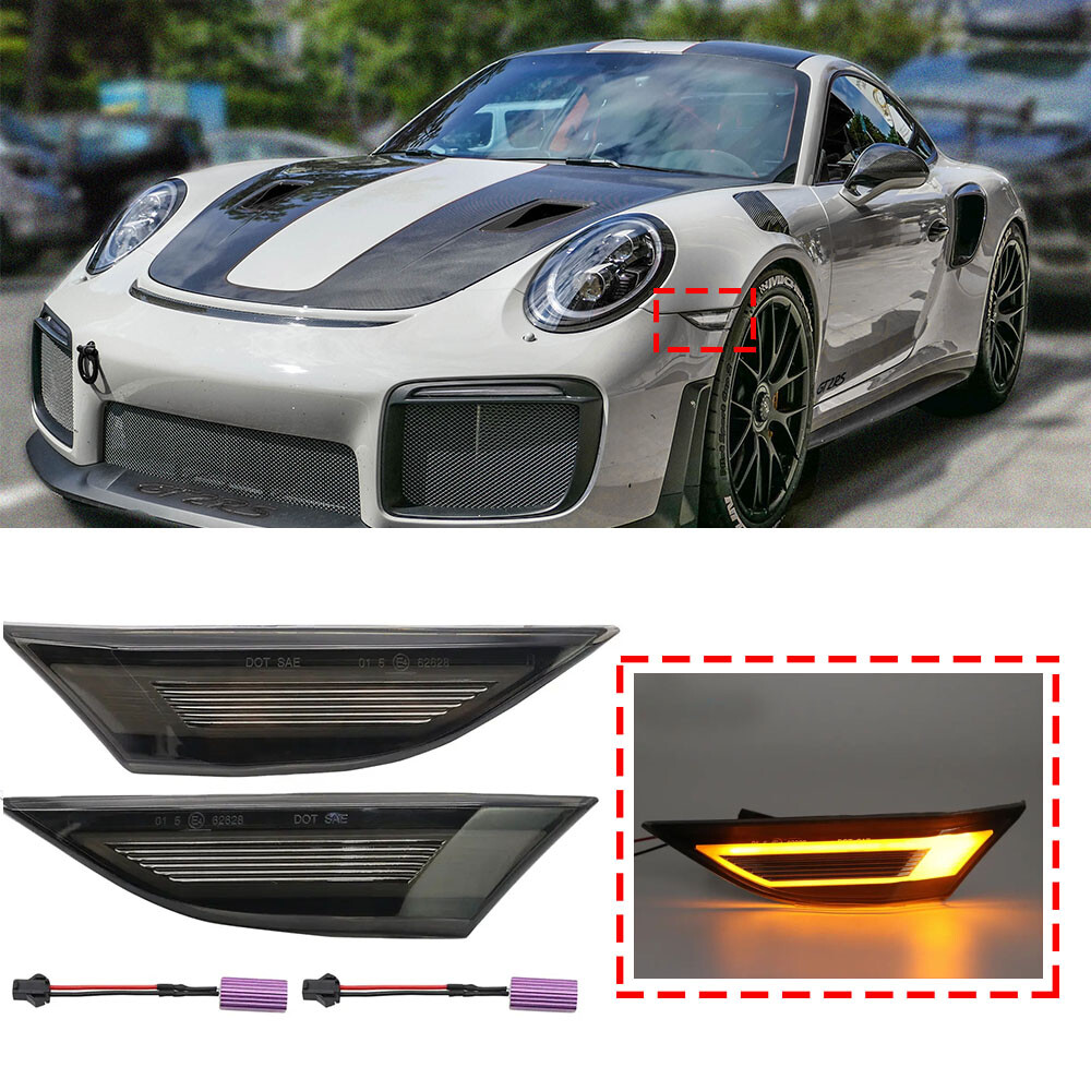For Porsche 991 911 Carrera 981 Cayman Boxster 718 Smoked