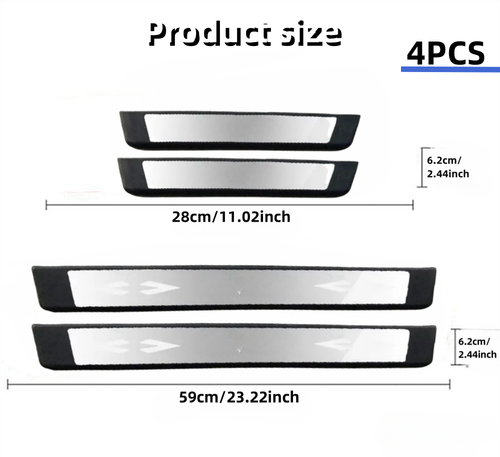 Car & Truck Door Panels 4pcs Carbon Fiber Car Scuff Plate Door Sill Cover Panel Step Protector For WRC SUBARU WRX-in Door Sill Protector - Foto 6