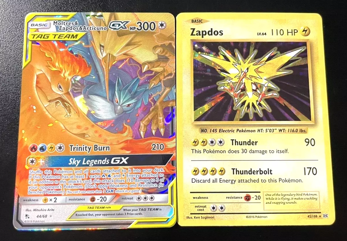 Moltres & Zapdos & Articuno Tag Team GX - 44/68 - Hidden Fates