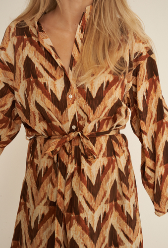 Stylish Zig Zag Short Dress One Size - Picture 2 of 4