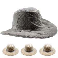 4 Pack Plastic Cowboy Hat Cover Waterproof Hat Protector Covers for Storage Rain